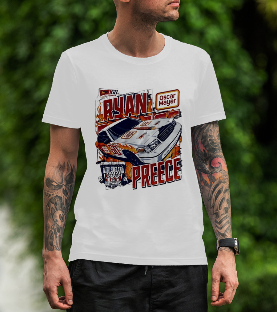 Ryan Preece Oscar Mayer Racing Car Stafford Speedway New England 900 Bolts Nuts 60 T-Shirt