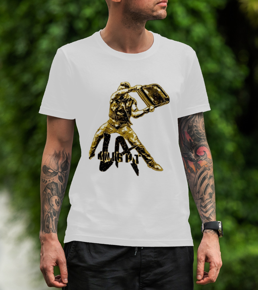 LA Knight Wrestling Iconic Folding Chair Action T-Shirt