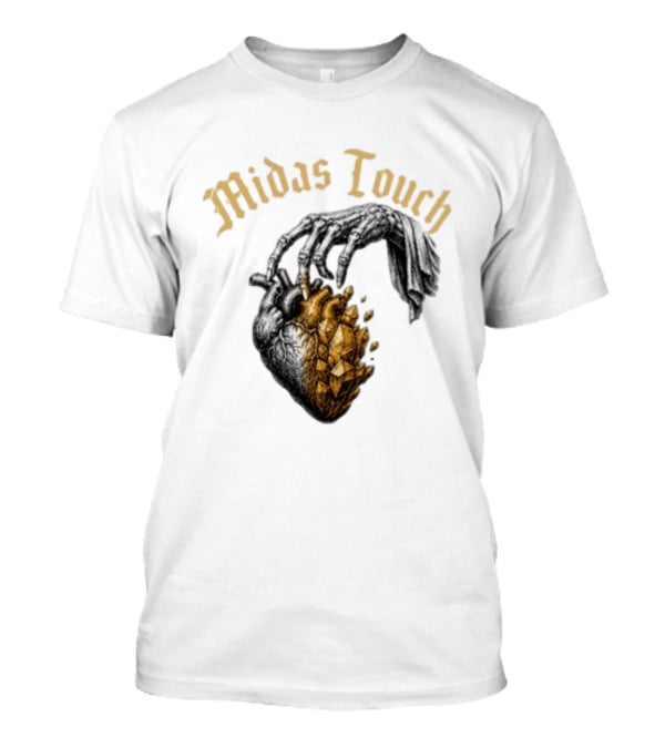 Midas Touch Skeleton Hand Crystal Heart T-Shirt