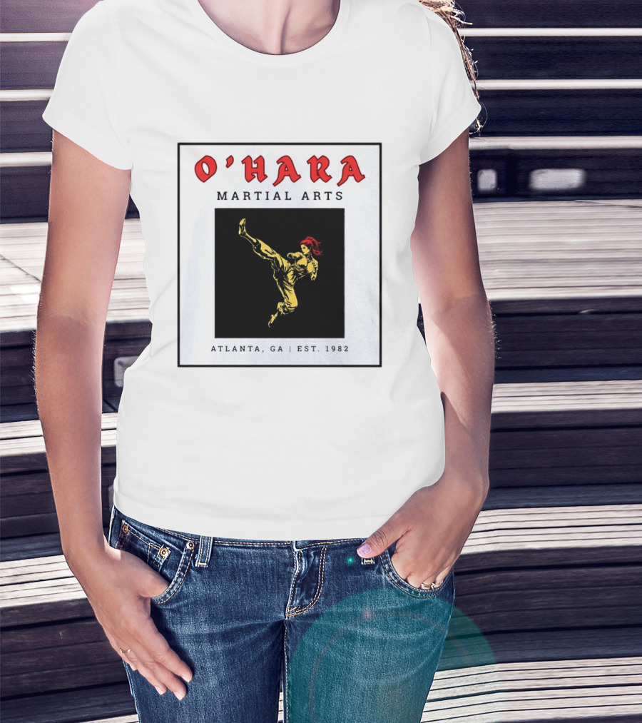O'Hara Martial Arts Atlanta GA Est 1982 Karate Martial Artist Kick T-Shirt