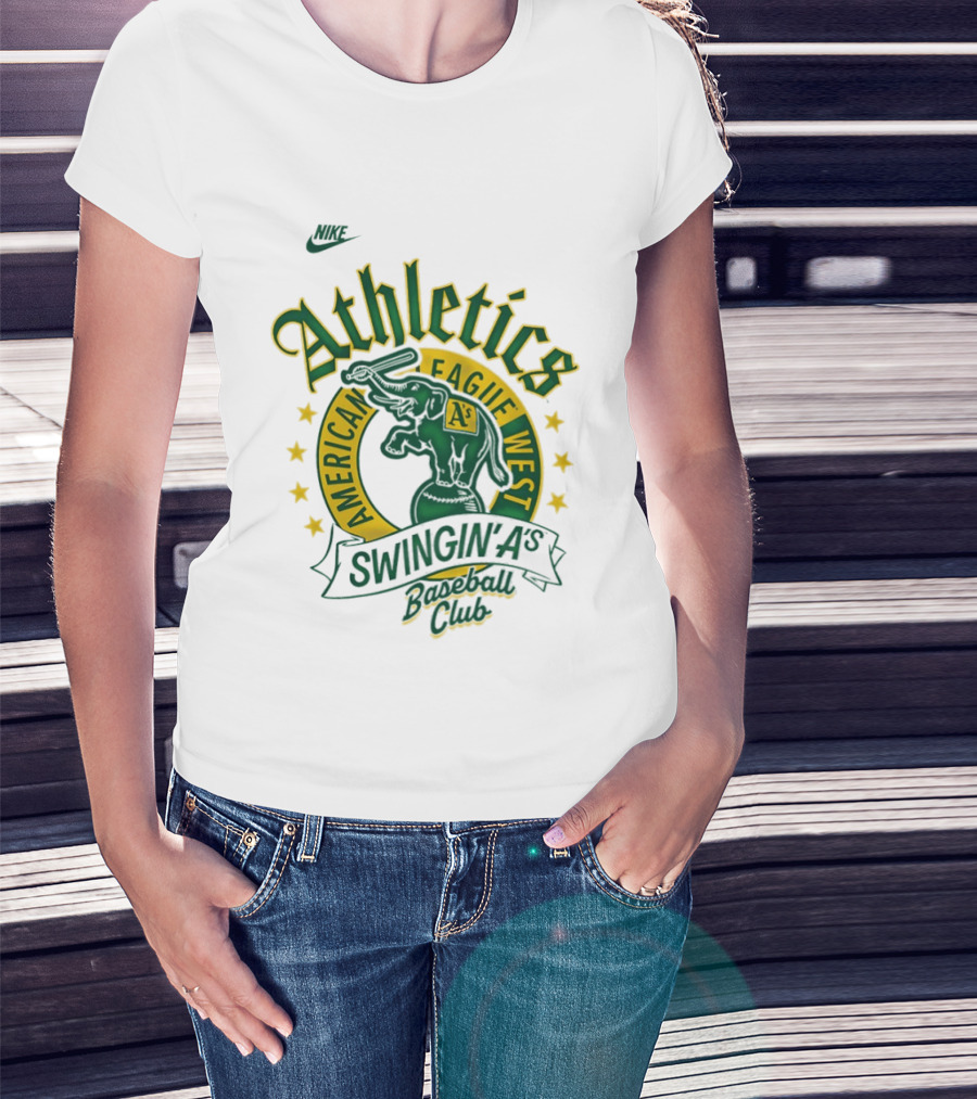 Nike Athletics Swingin' A's American League West Baseball Club T-Shirt