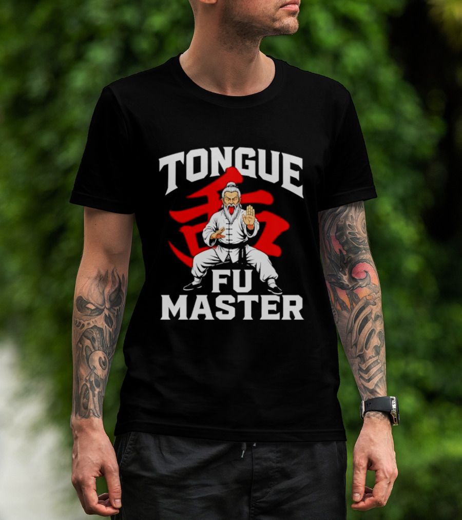 Tongue Fu Master Martial Arts Karate Bold Text Visual T-Shirt