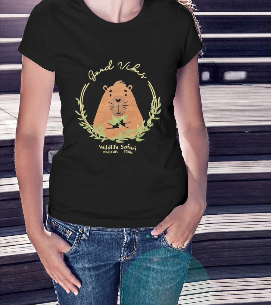 Good Vibes Capybara Wildlife Safari Winston Oregon T-Shirt