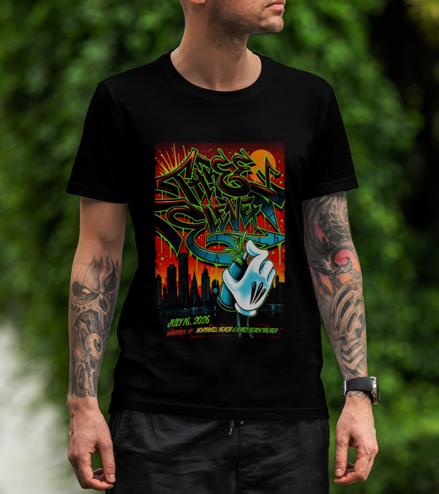 311 July 16 2026 Wantagh NY Northwell Health Jones Beach Theater Skyline Graffiti Hand Spray Can T-Shirt