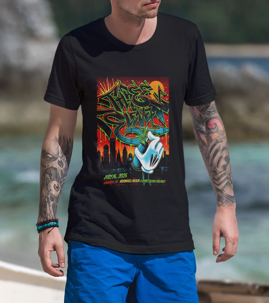 311 July 16 2026 Wantagh NY Northwell Health Jones Beach Theater Skyline Graffiti Hand Spray Can T-Shirt
