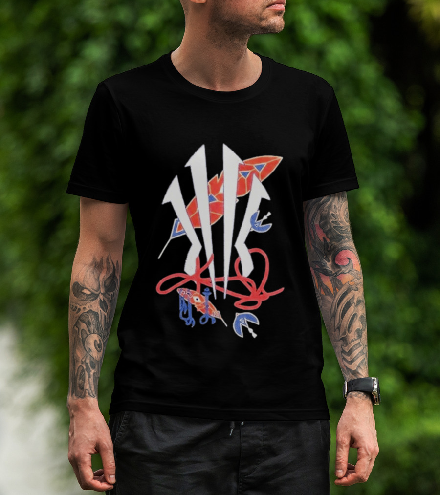 Anta X Kyrie Irving KAI Blue And Red Arrow Art Collaboration T-Shirt