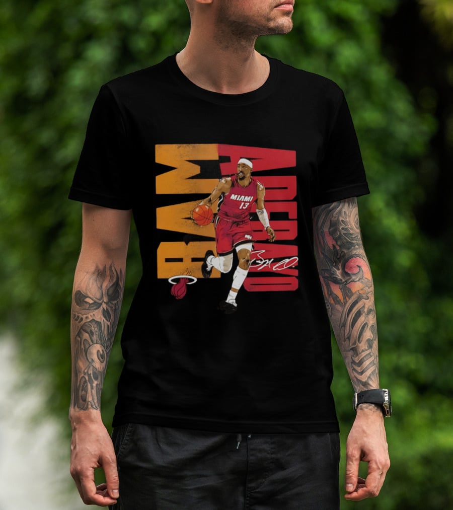 Bam Adebayo Miami Heat Basketball Number 13 NBA Player T-Shirt