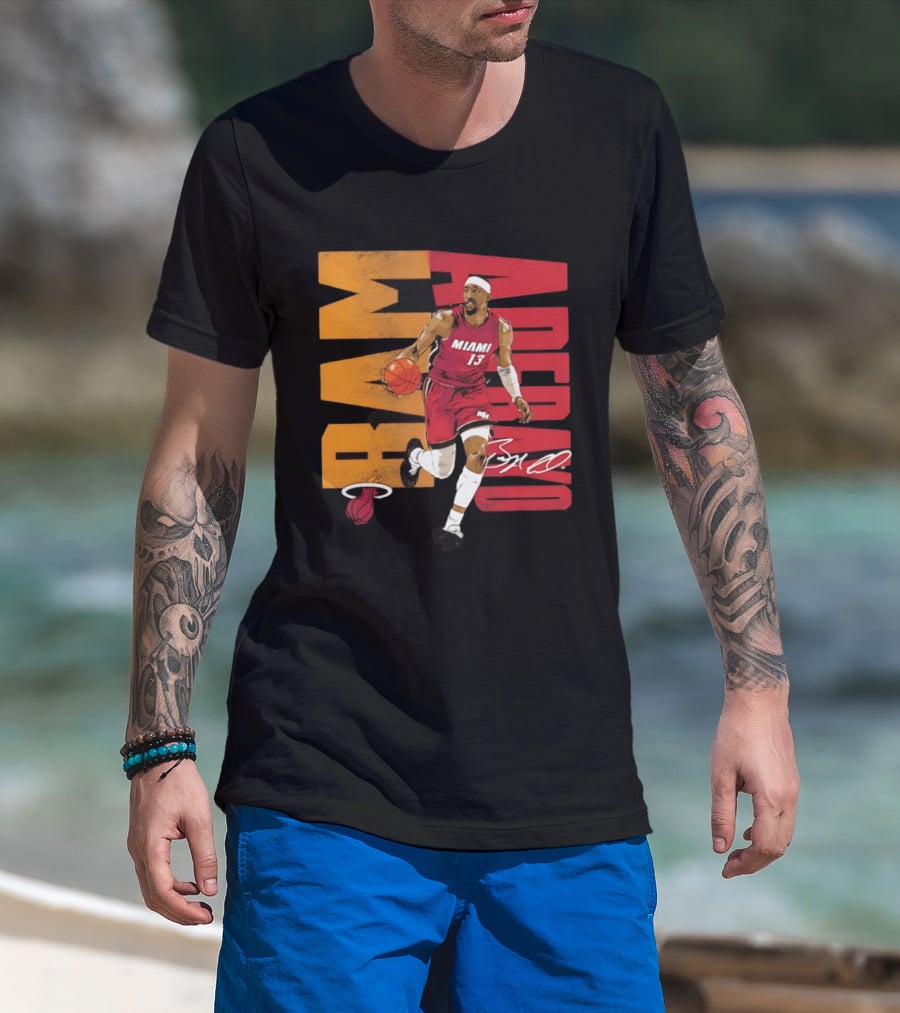 Bam Adebayo Miami Heat Basketball Number 13 NBA Player T-Shirt