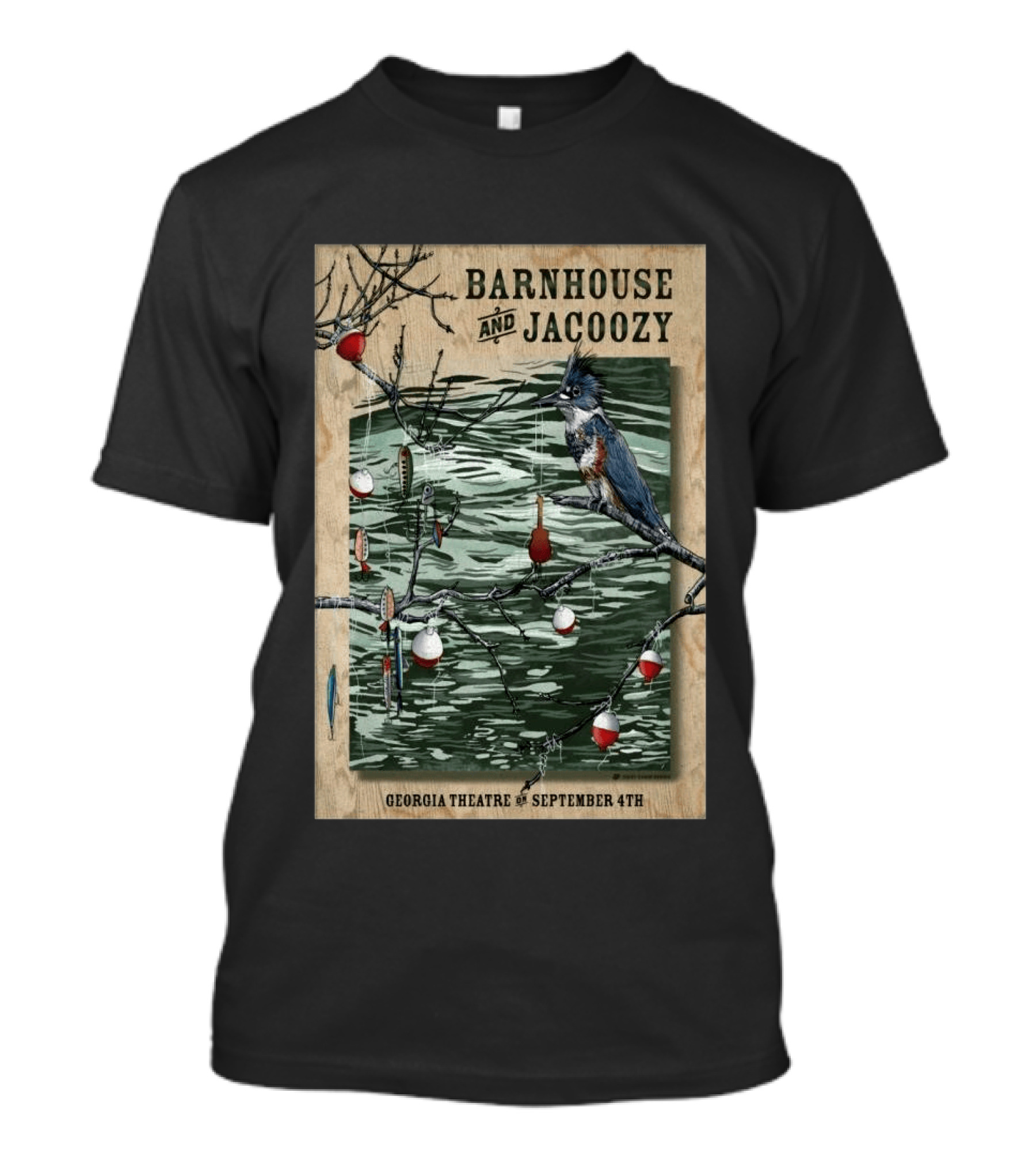 Barnhouse And Jacoozy Live At Georgia Theatre September 4th Kingfisher Fishing T-Shirt