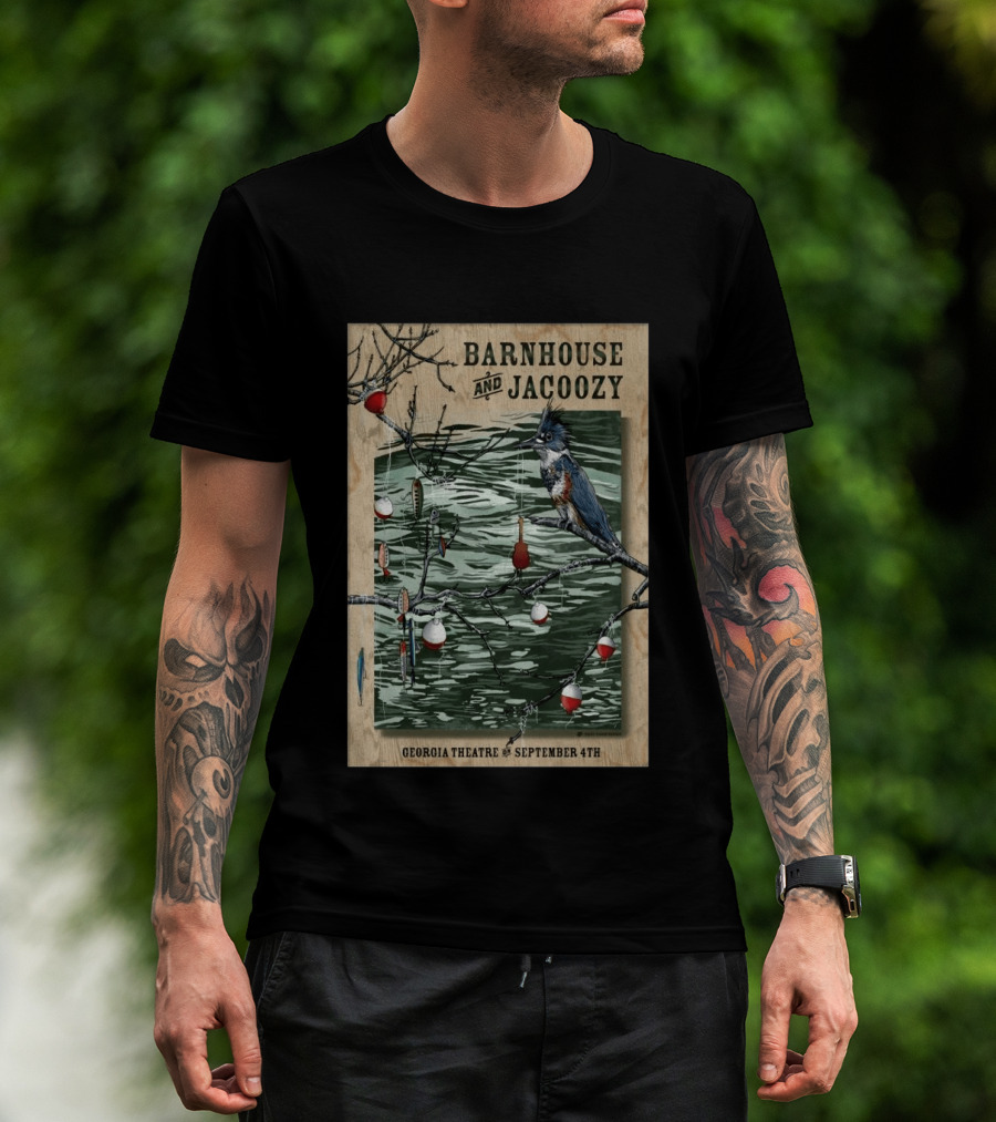 Barnhouse And Jacoozy Live At Georgia Theatre September 4th Kingfisher Fishing T-Shirt
