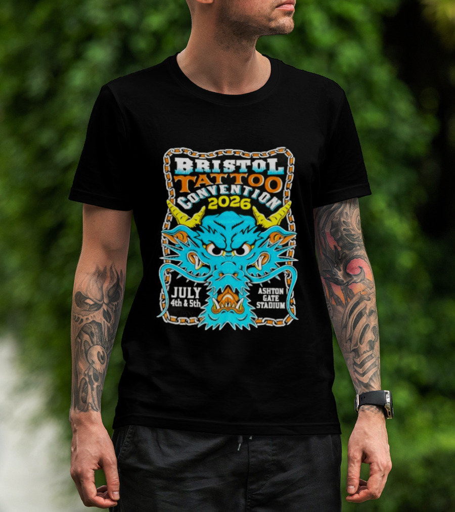 Bristol Tattoo Convention 2026 July 4th And 5th Ashton Gate Stadium Dragon T-Shirt