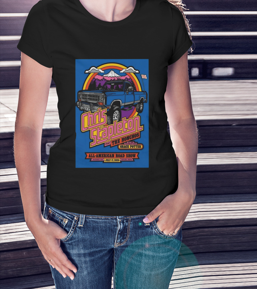 Chris Stapleton Providence Park Portland OR 2026 All American Road Show Featuring The Honchos Grace Potter T-Shirt