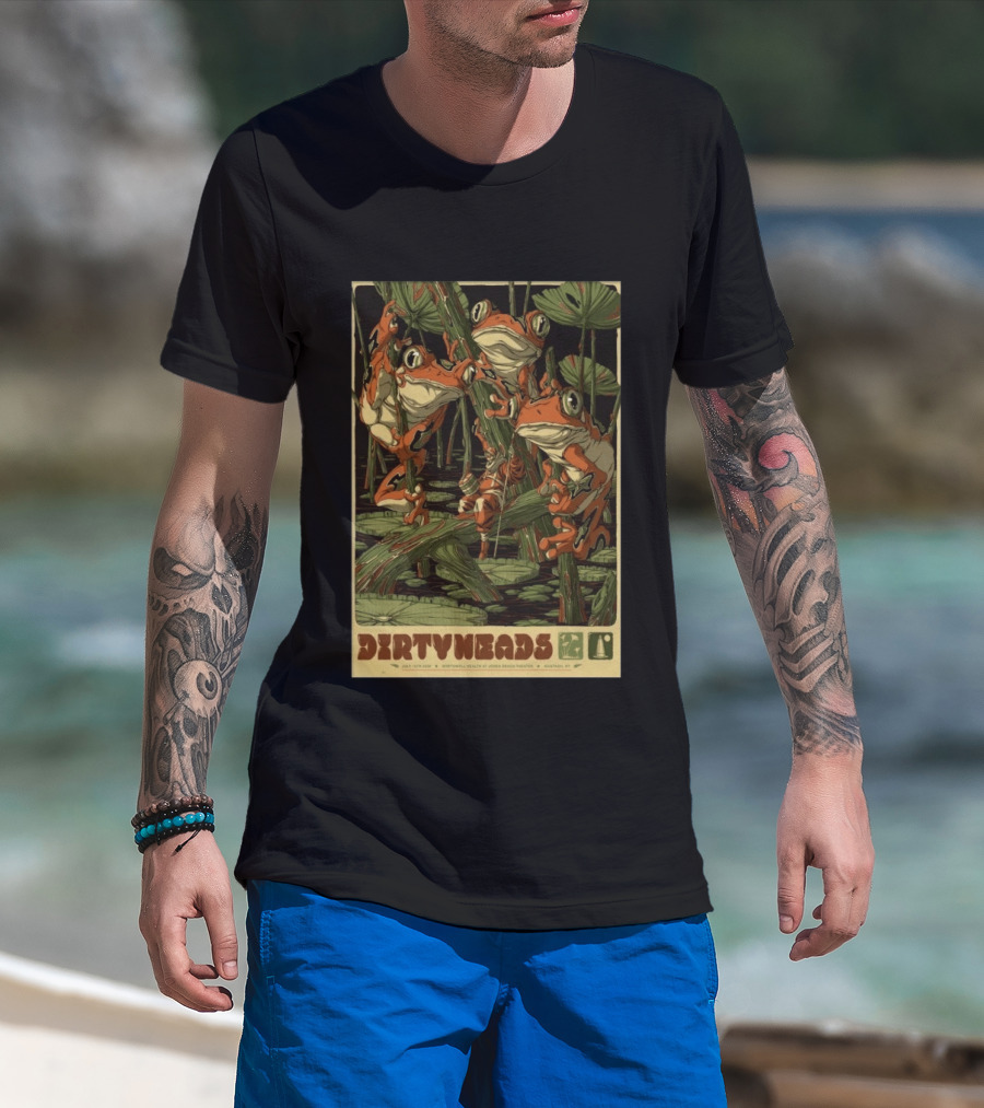 Dirty Heads July 18 2026 Adventure With Frogs Atlantic City NJ T-Shirt