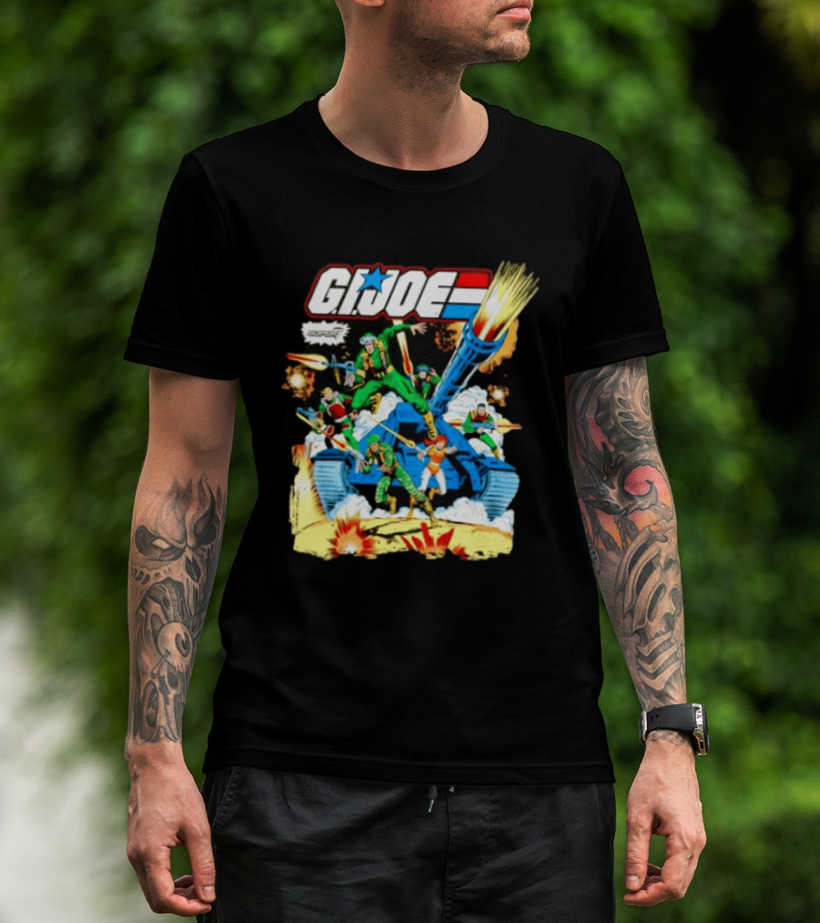 GI Joe Team Super7 Action Figure Hasbro Classic Battle Scene T-Shirt