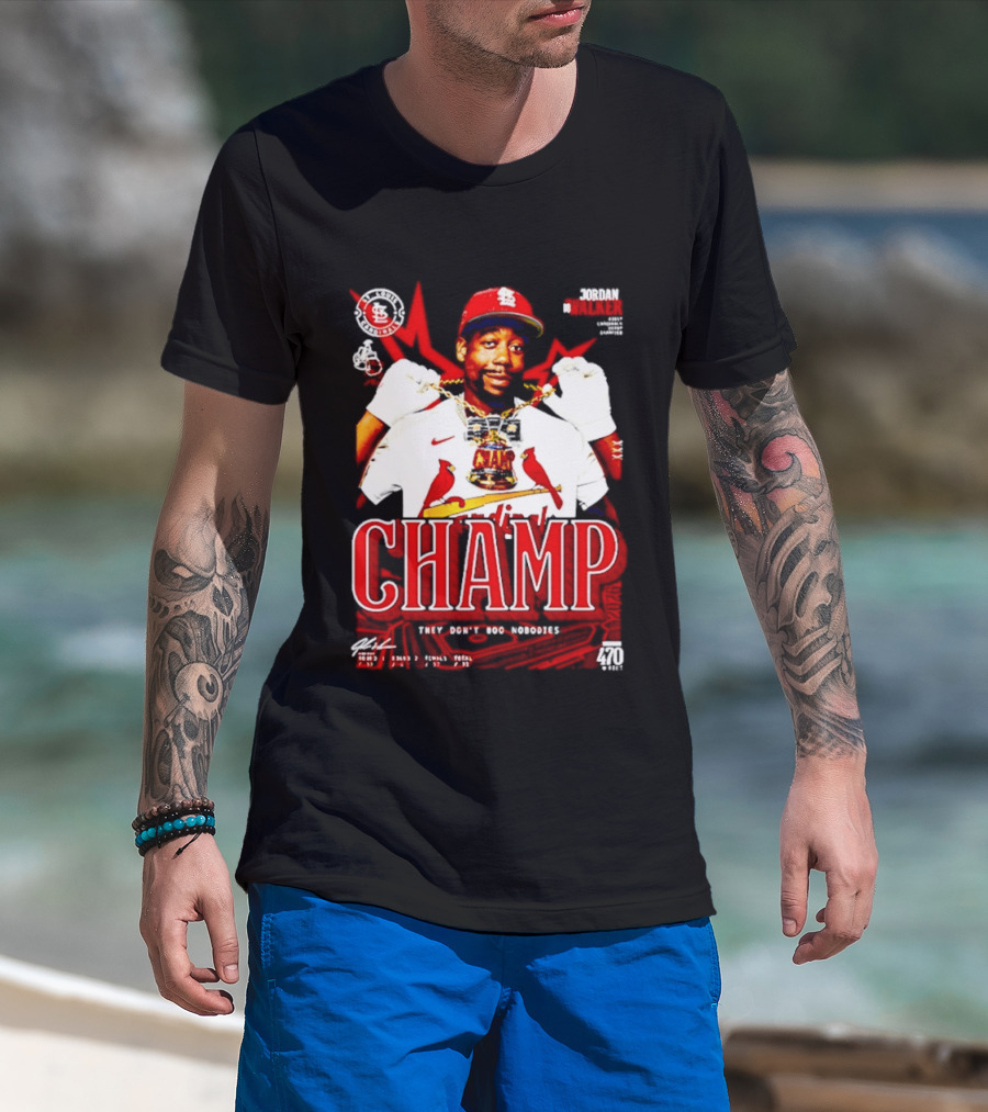 Jordan Walker St. Louis Cardinals Home Run Derby Champ They Don't Boo Nobodies T-Shirt