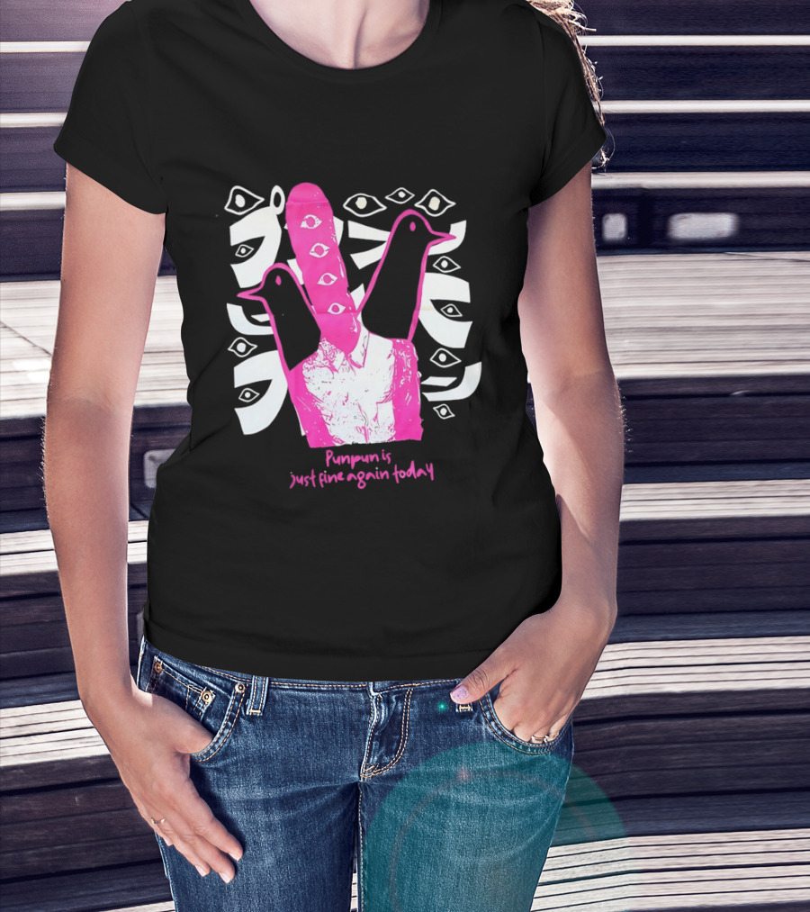 Punpun Is Just Fine Again Today Inio Asano Eye Pattern Pink Pigeons T-Shirt