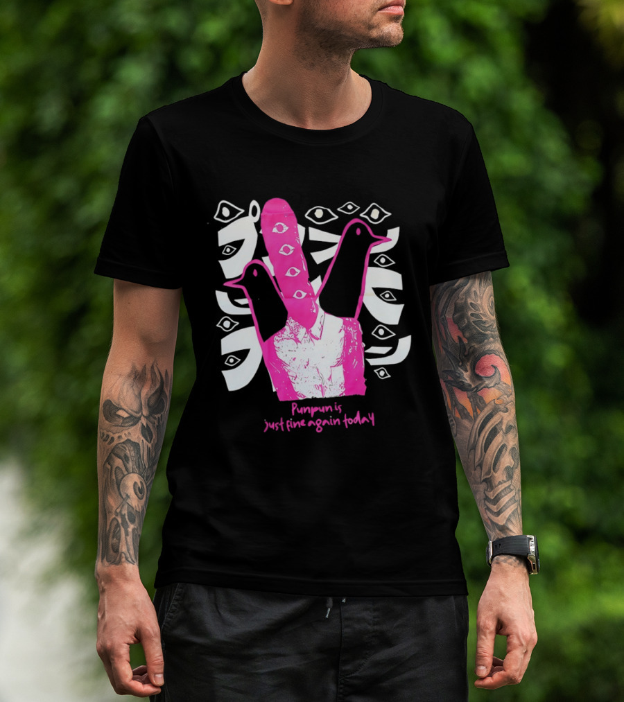 Punpun Is Just Fine Again Today Inio Asano Eye Pattern Pink Pigeons T-Shirt