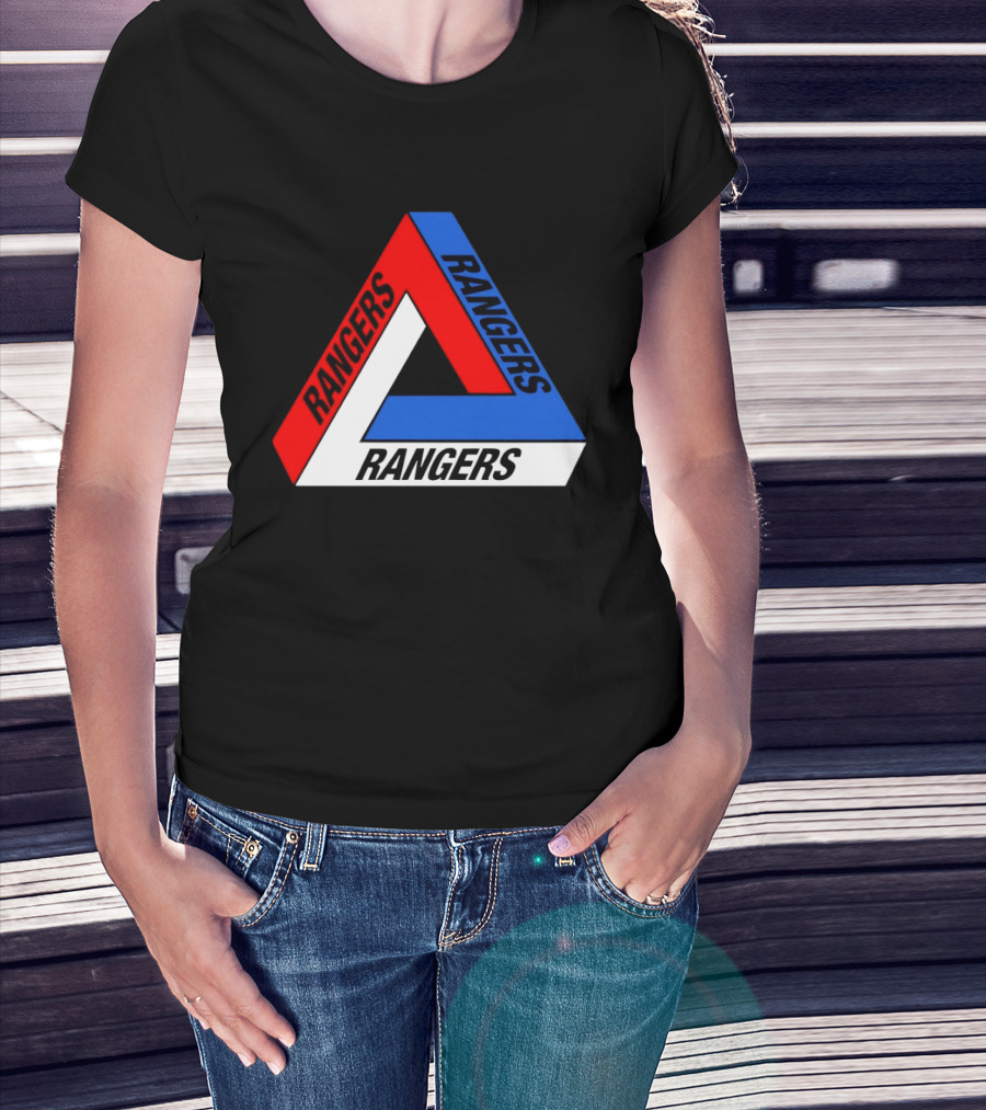 Rangers Penrose Triangle Optical Illusion Sports T-Shirt