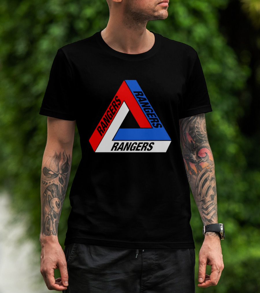Rangers Penrose Triangle Optical Illusion Sports T-Shirt