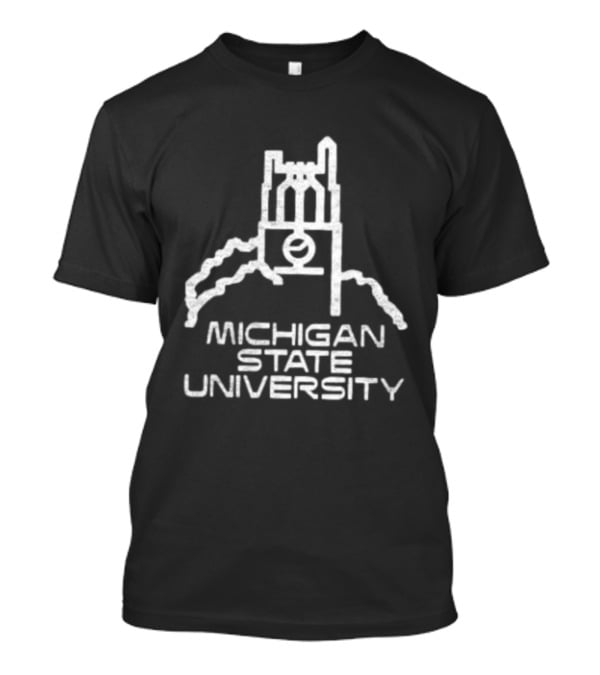 Michigan State University Distressed Beaumont Tower T-Shirt