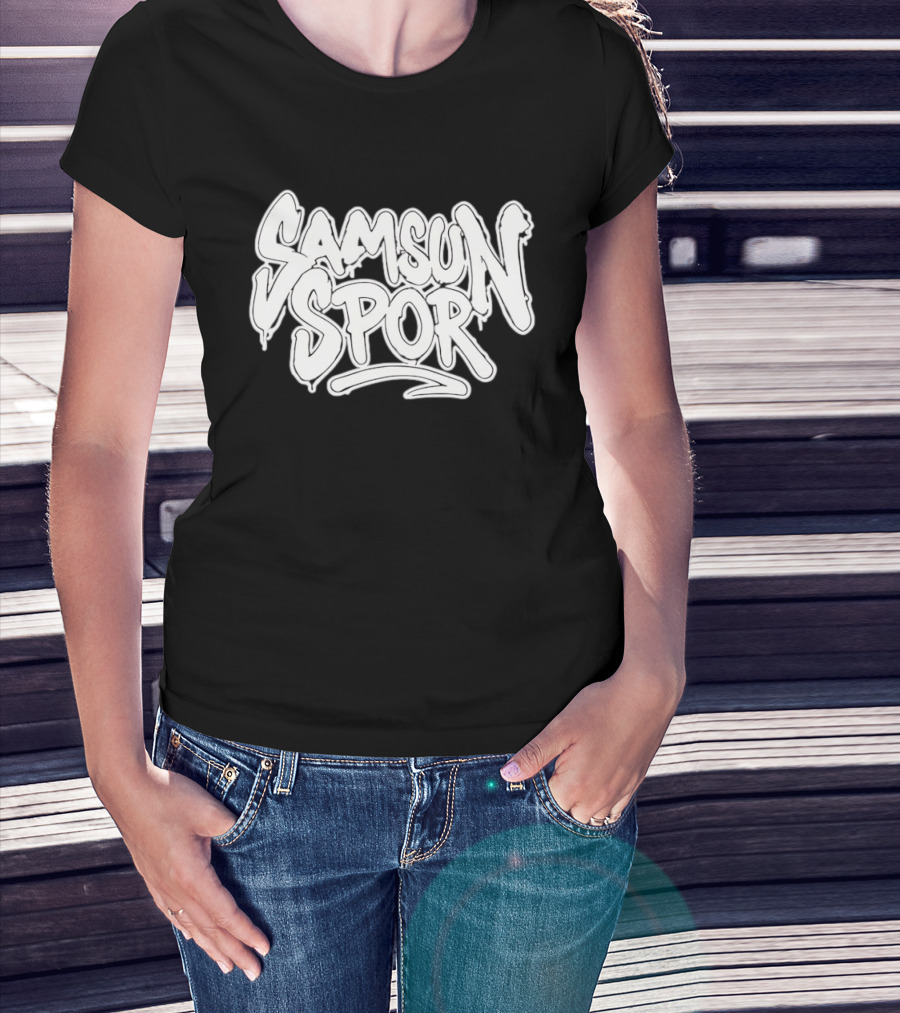 Samsunspor Graffiti Style Bold Lettering T-Shirt