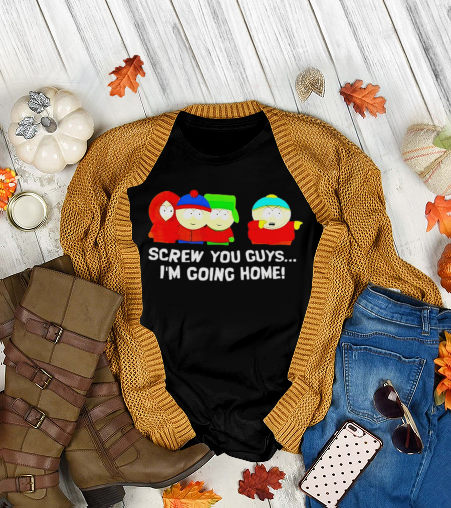 South Park Characters Cartman Screw You Guys I'm Going Home T-Shirt