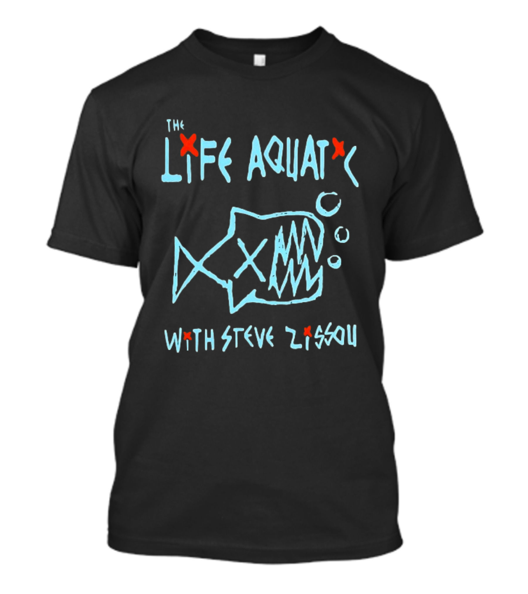 The Life Aquatic Wes Anderson Film Steve Zissou Art Shark Drawing T-Shirt