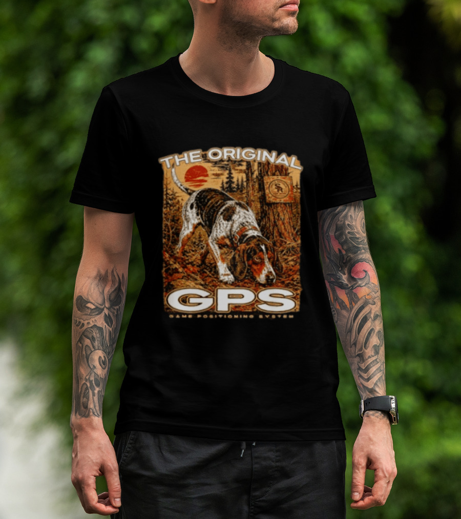 The Original GPS Game Positioning System Hound Dog Shield Republic T-Shirt
