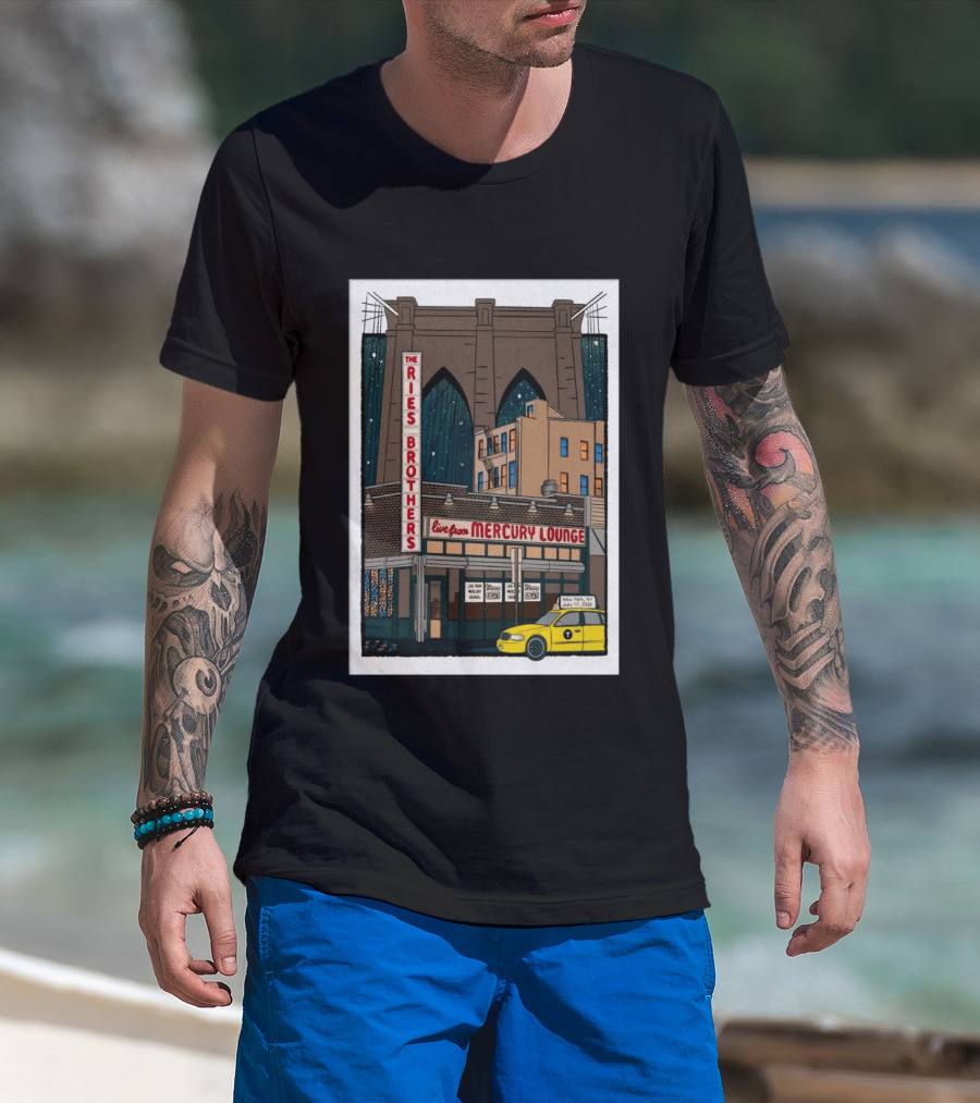 The Ries Brothers Live Mercury Lounge NYC Jul 17 2026 Brooklyn Bridge T-Shirt