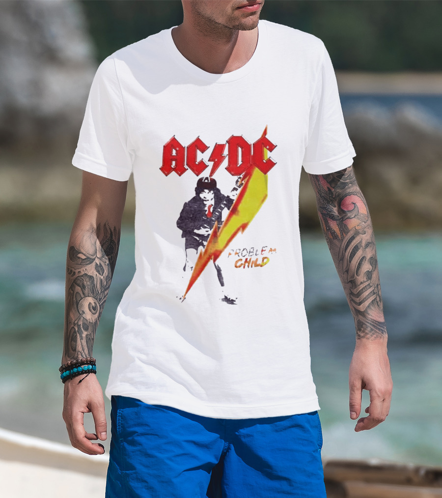 ACDC Pwr Up Problem Child Tour 2026 Lightning Bolt T-Shirt