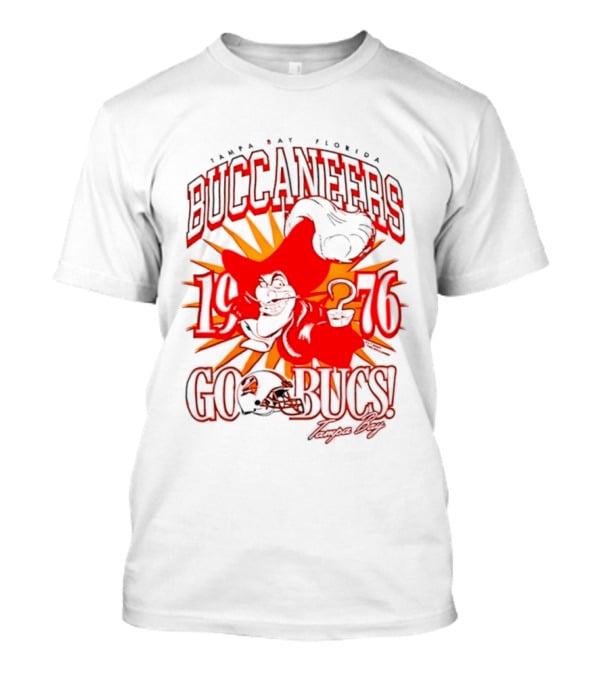 Tampa Bay Florida Buccaneers 1976 Go Bucs Captain Hook T-Shirt