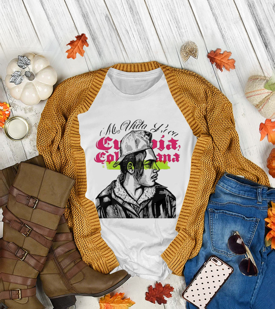 Mi Vida Loca Cultura Colombiana Urban Chicano Streetwear T-Shirt