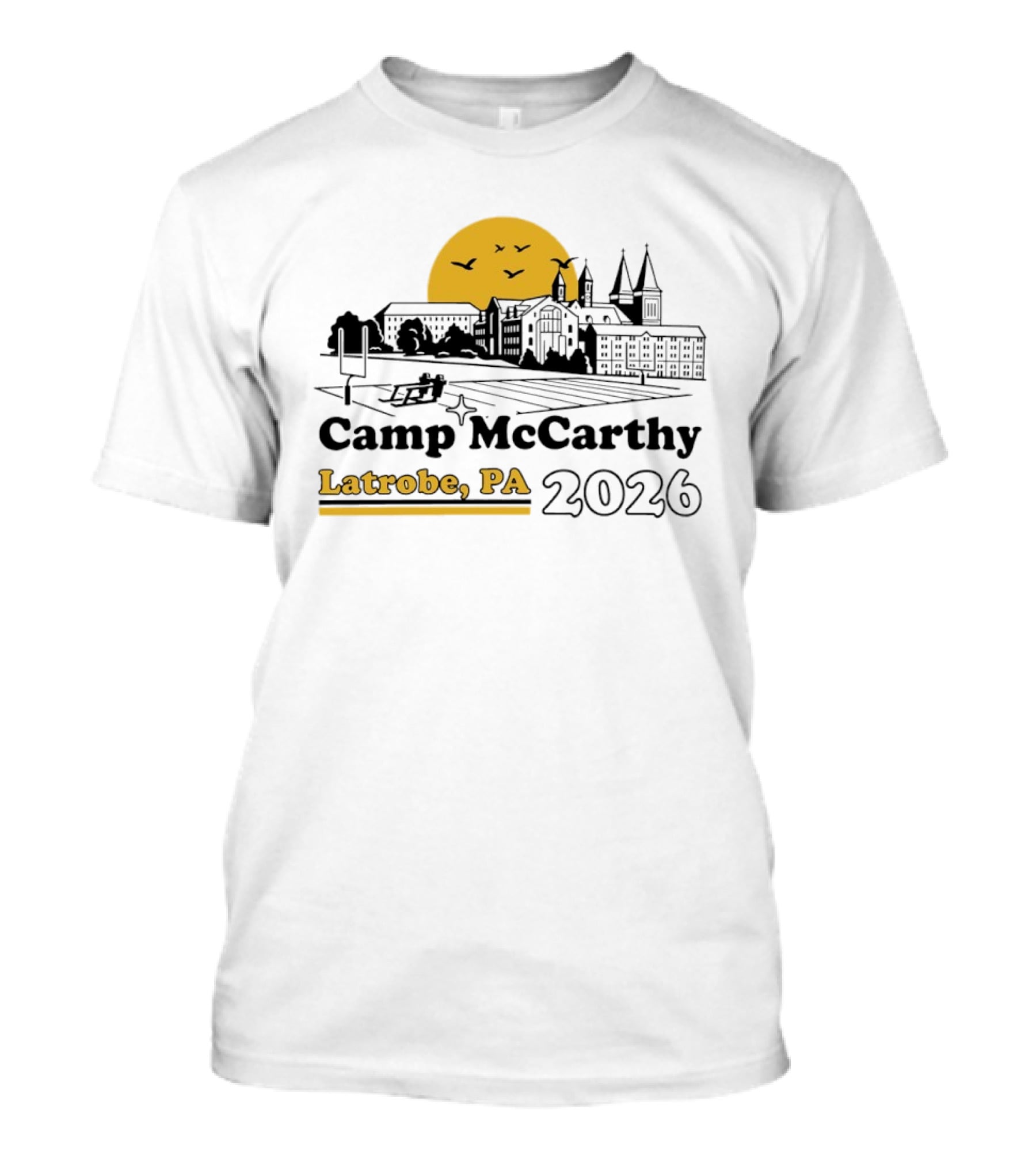 Camp McCarthy Latrobe PA 2026 Sunset T-Shirt