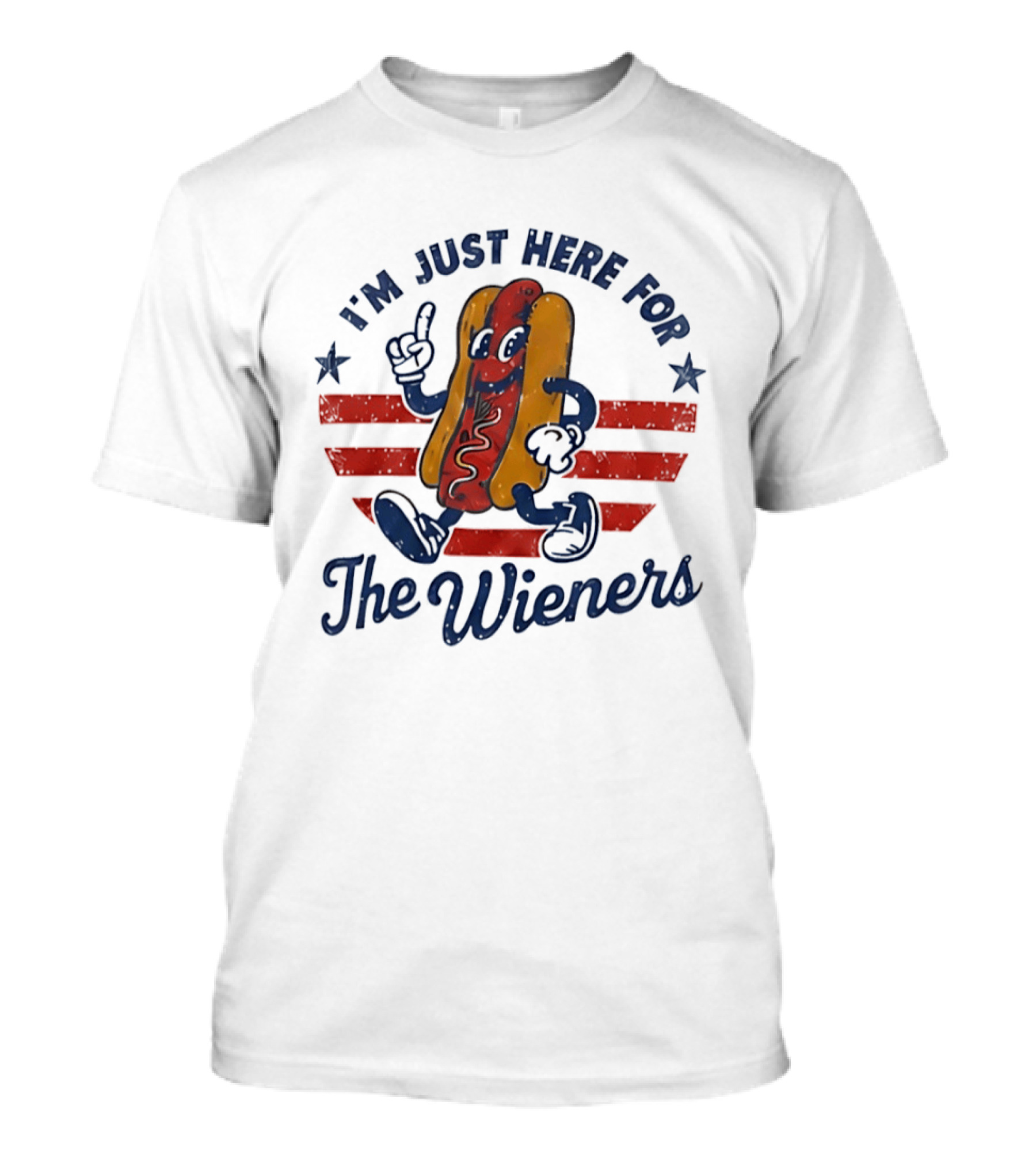 I'm Just Here For The Wieners Hot Dog Fun T-Shirt