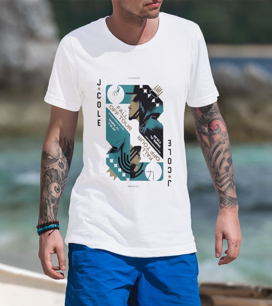 J Cole Live Nation The Fall Off Tour Tampa 2026 T-Shirt