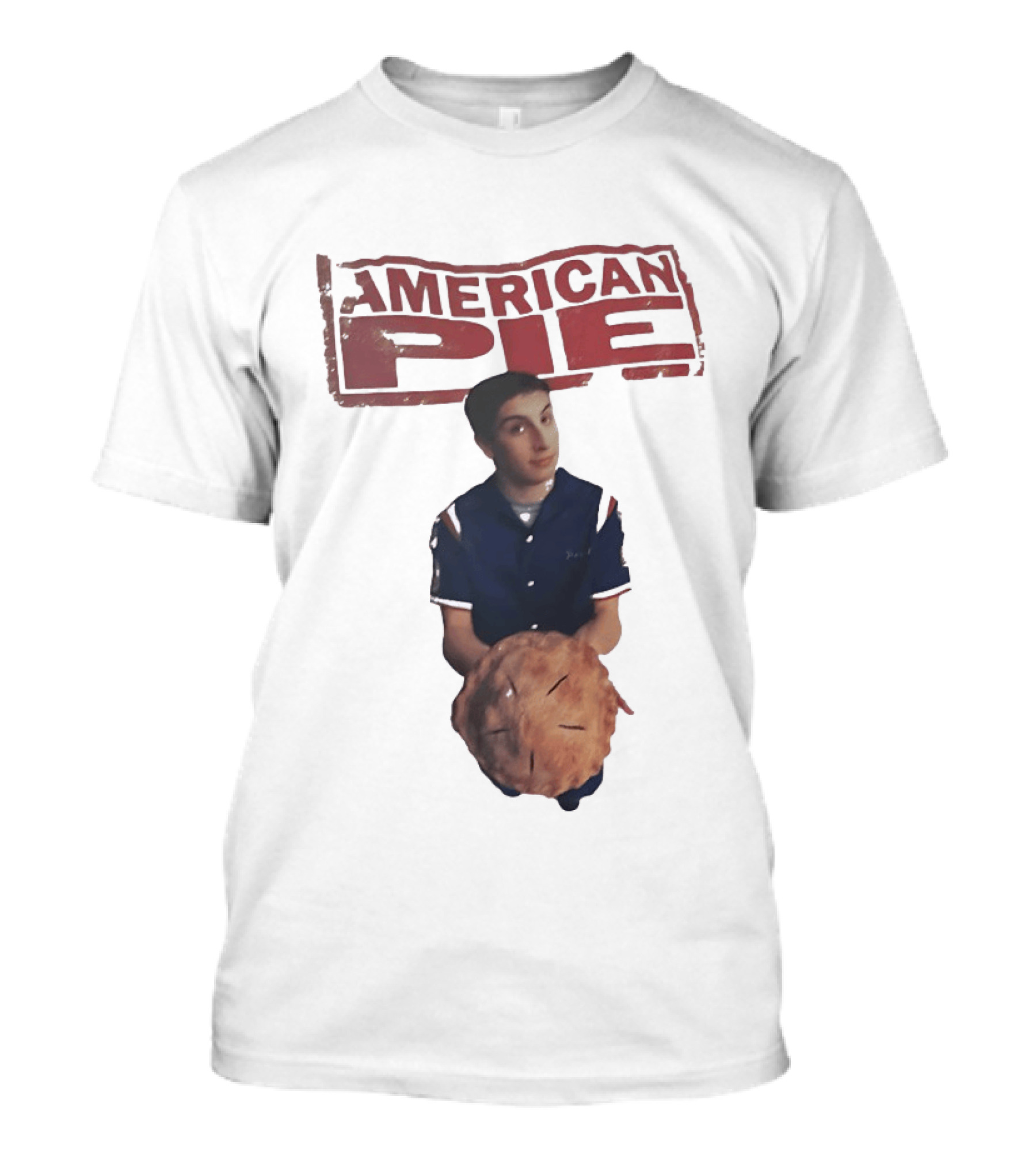 Jason Biggs As Jim Levenstein Holding Pie American Pie Movie T-Shirt