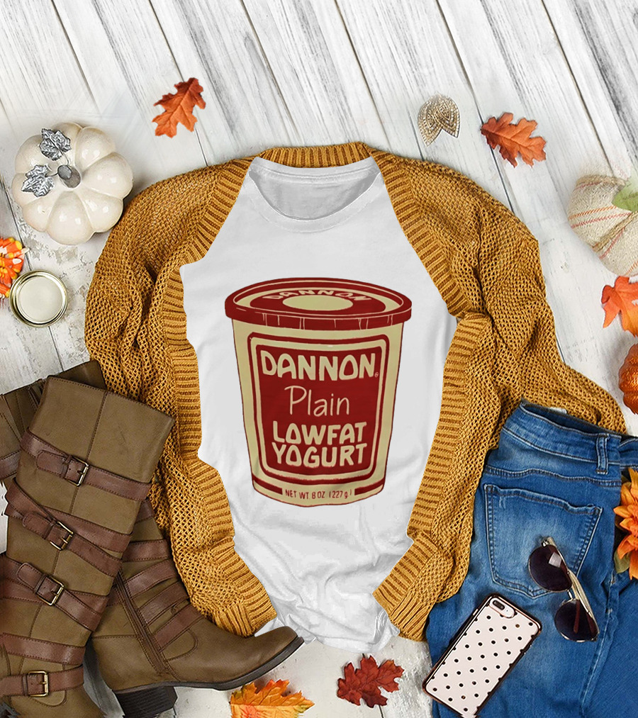 Dannon Plain Lowfat Yogurt 8oz 227g 1980s T-Shirt