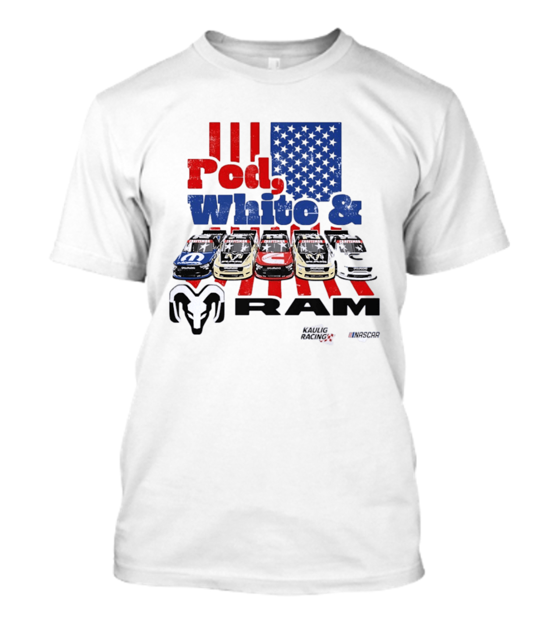 Red White RAM NASCAR Kaulig Racing Mopar Craftsman T-Shirt