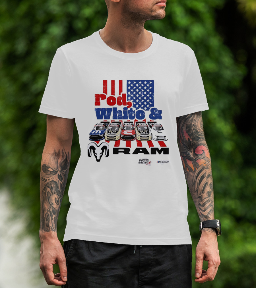 Red White RAM NASCAR Kaulig Racing Mopar Craftsman T-Shirt