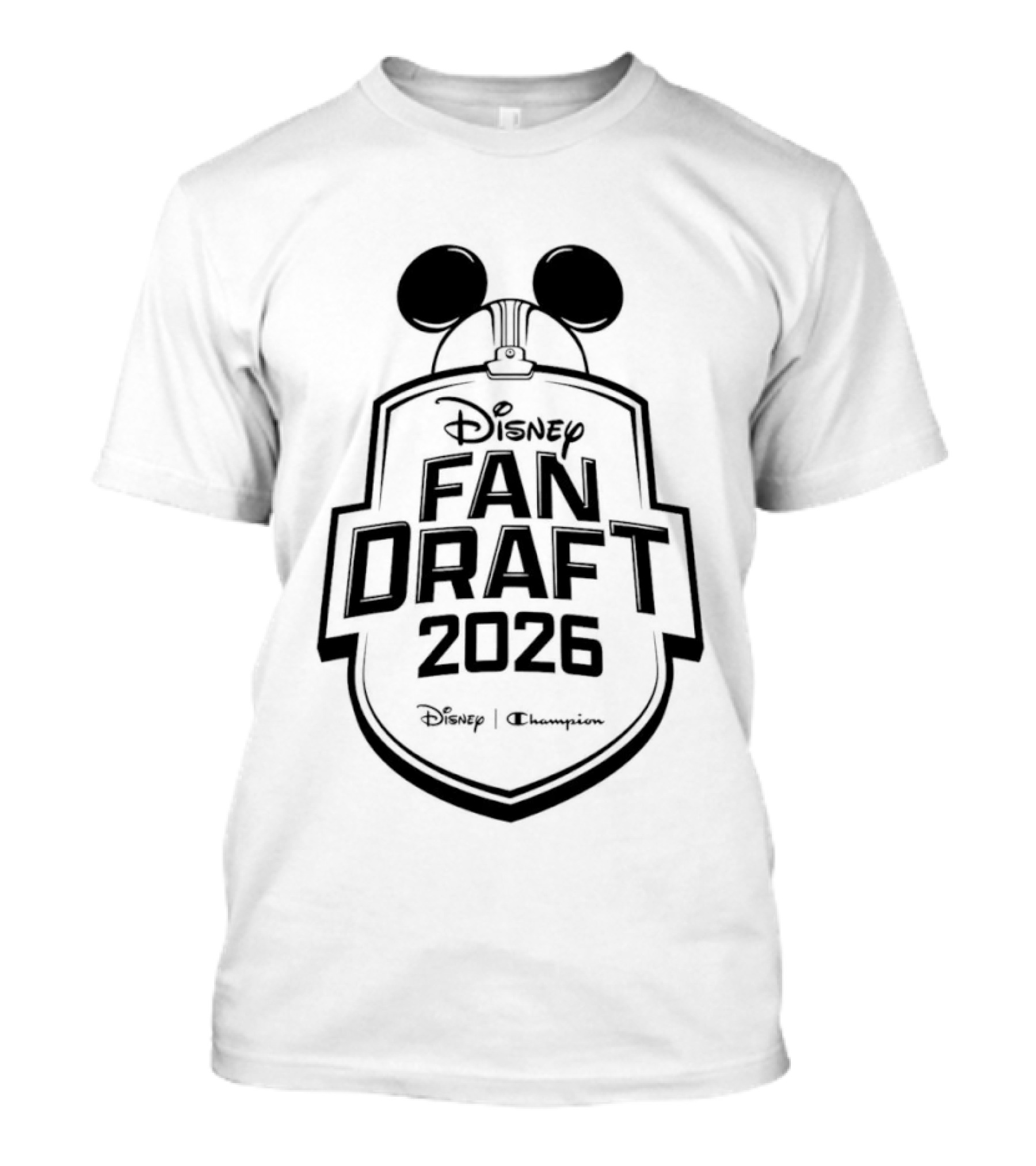 Disney Fan Draft 2026 Mickey Ears Disney X Champion T-Shirt