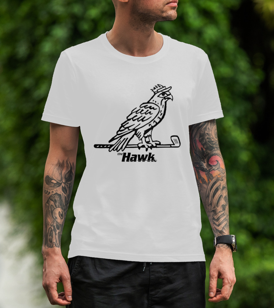 Hawk Golf Bird With Club T-Shirt