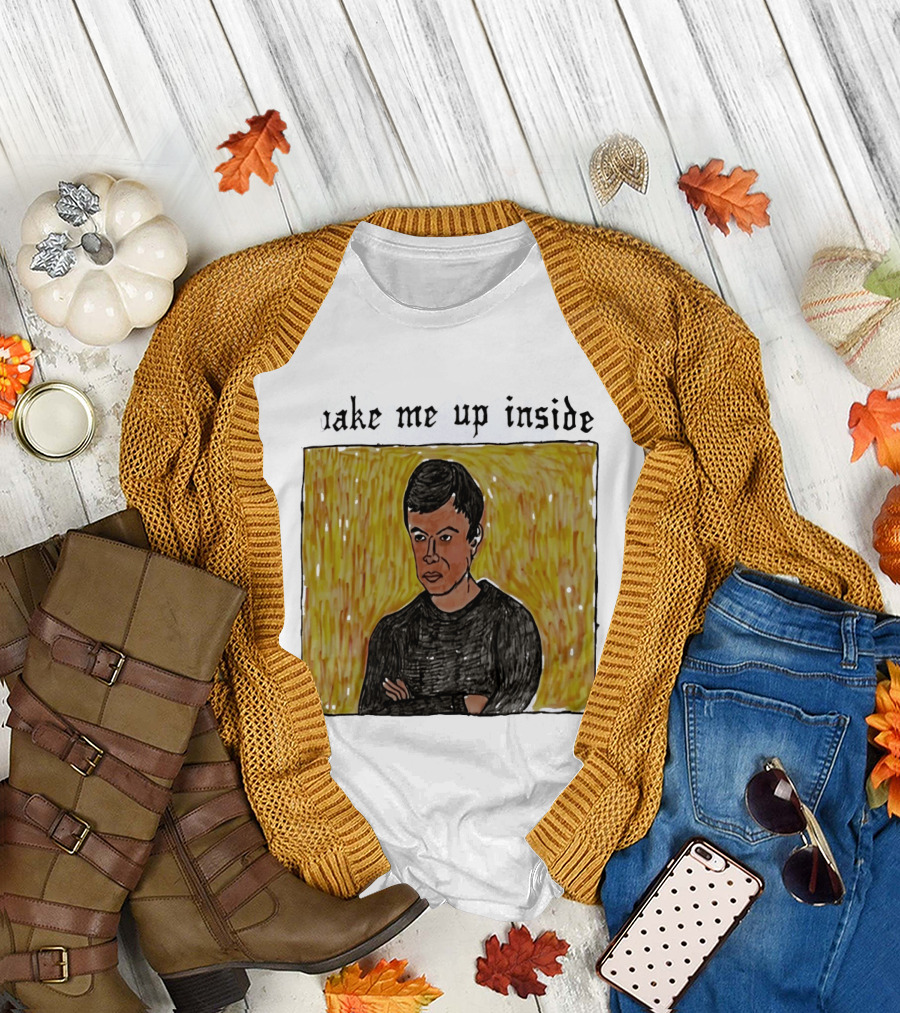 The Rehearsal 2 Wake Me Up Inside Meme Illustration With Contemplative Character On Yellow T-Shirt