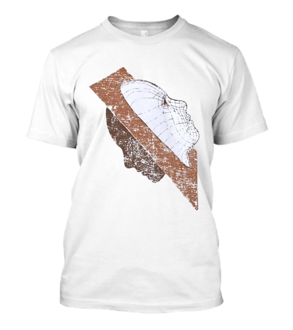 Wireframe Human Profile Collage Abstract Geometric Face T-Shirt