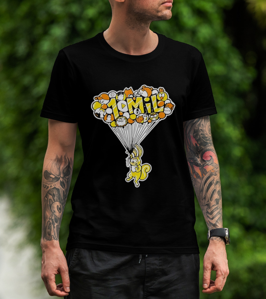 10 Mil Squirrel Cartoon Balloon Animals T-Shirt