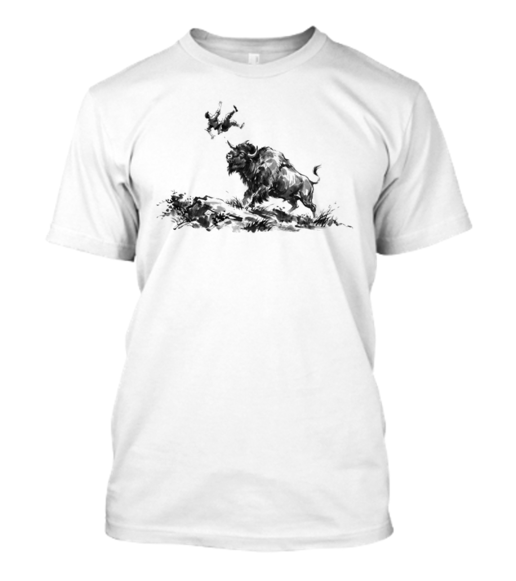 Yellowstone National Park Bison Toss Do Not Pet The Wildlife Warning T-Shirt