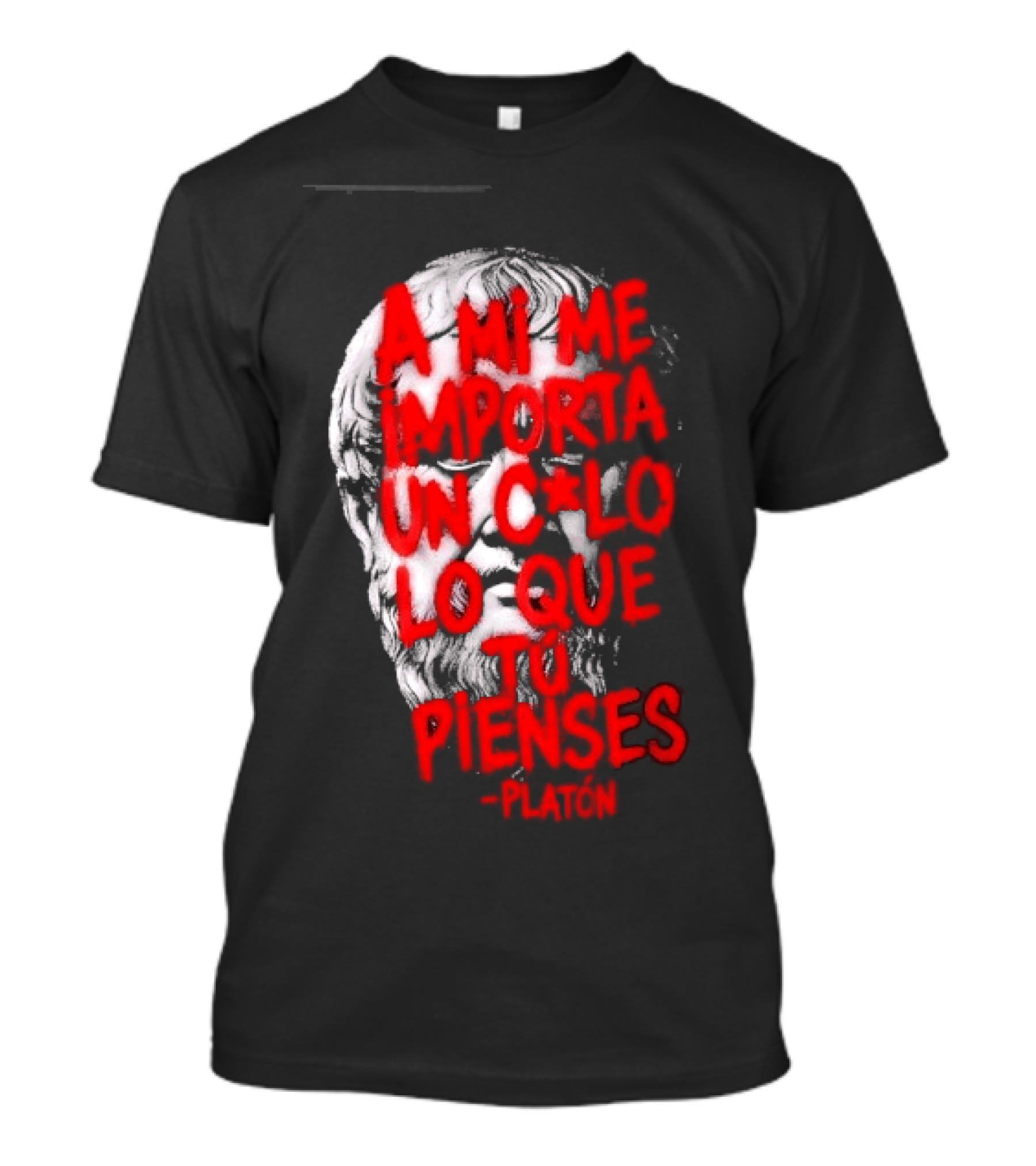 A Mi Me Importa Un Culo Lo Que Tu Pienses Platón Skull T-Shirt