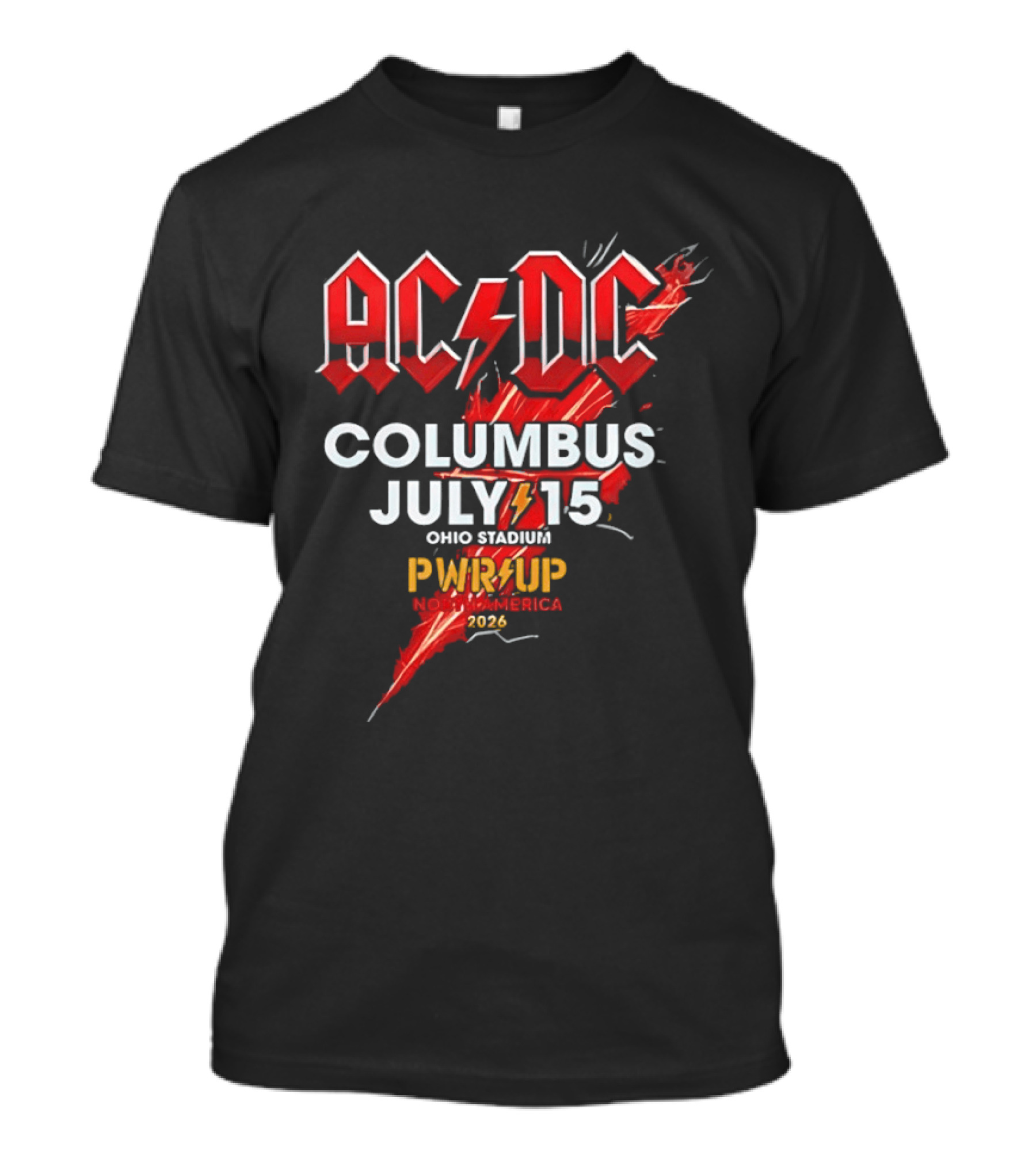 AC DC PWR UP North America Tour Columbus July 15 Ohio Stadium 2026 T-Shirt