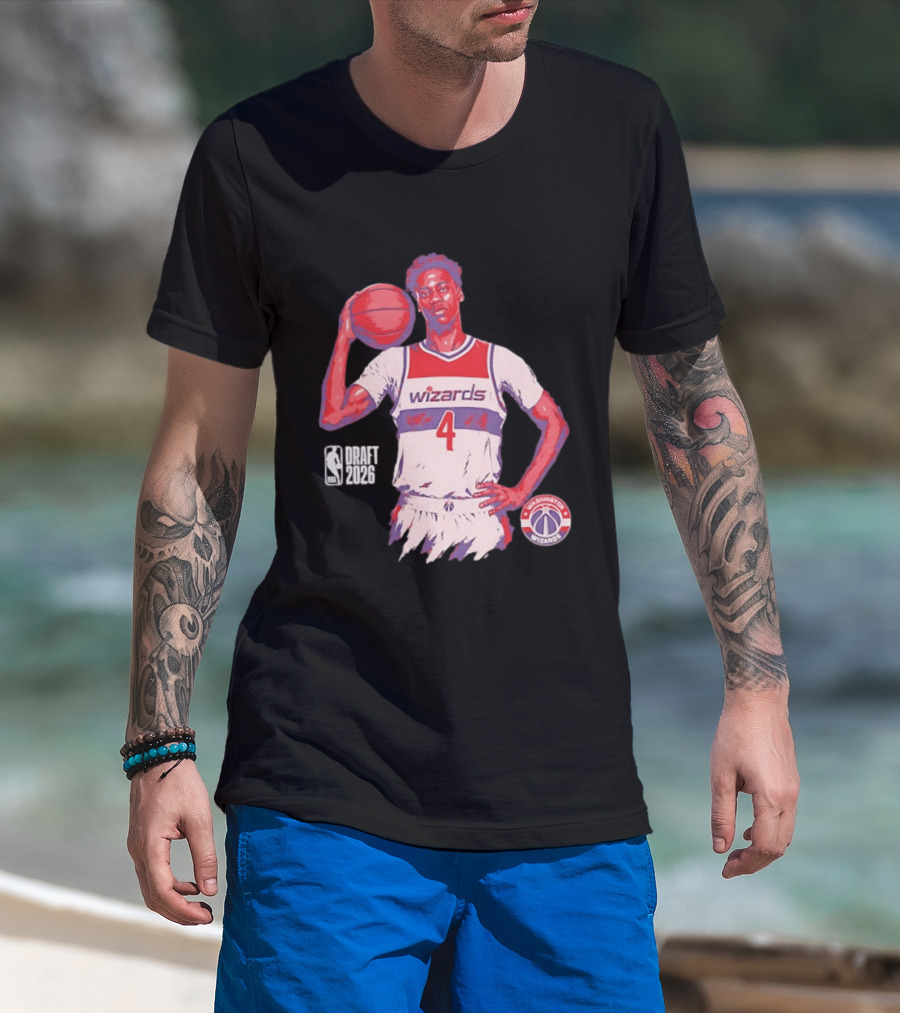 AJ Dybantsa Washington Wizards NBA Draft 2026 Basketball Fan T-Shirt