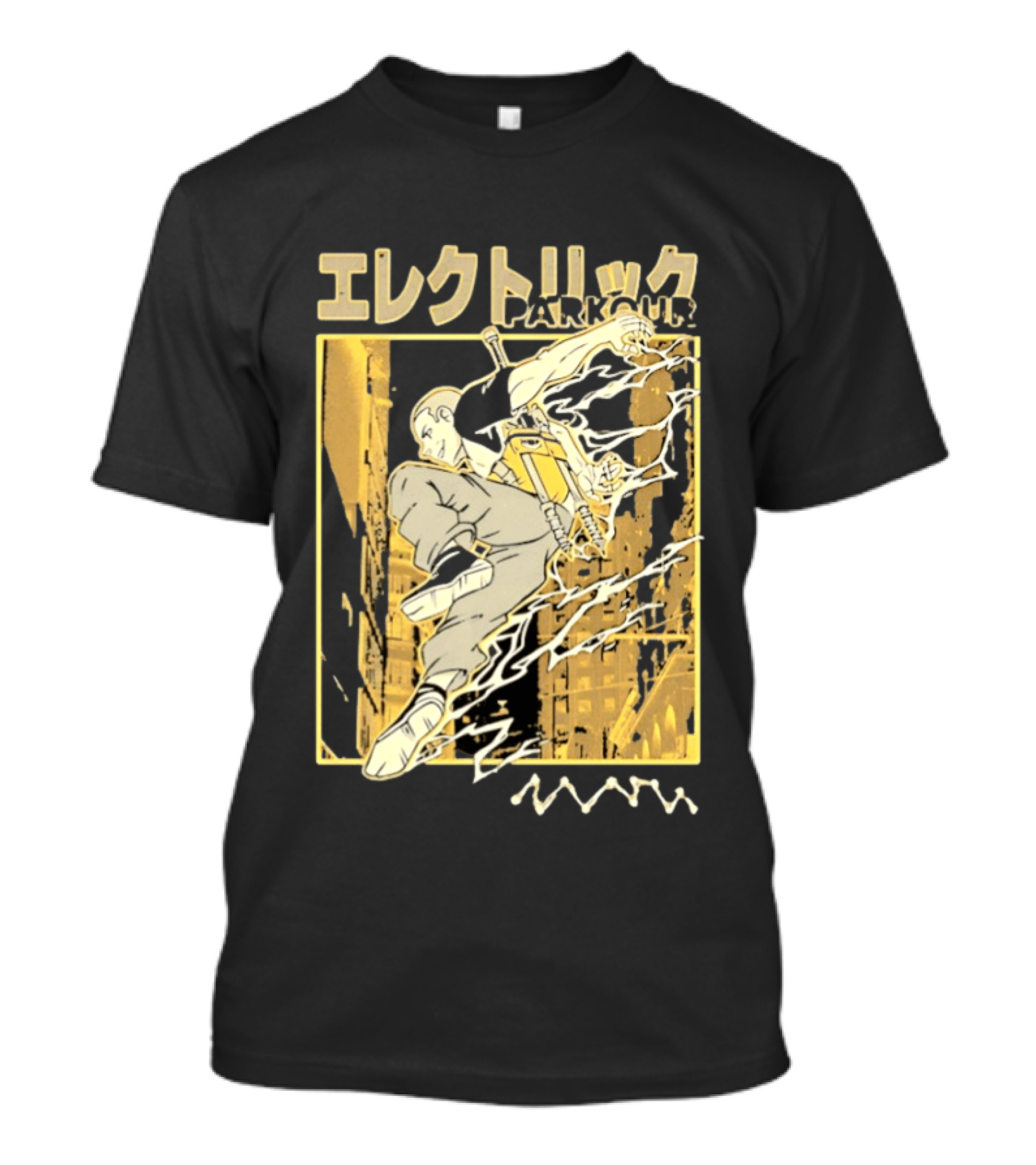 Electric Parkour Anime Manga Streetwear T-Shirt