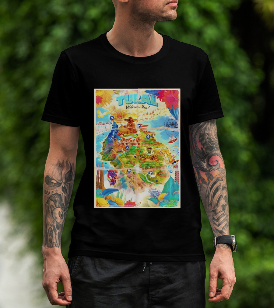 Tural Welcomes You Map Final Fantasy XIV Dawntrail T-Shirt